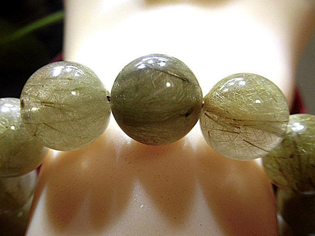 天然石 金針ルチルクォーツブレスレット内周19.5cm  　　240101860
