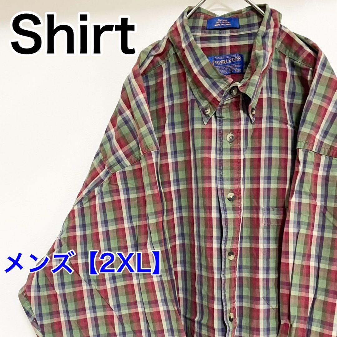 YAW17【US輸入】PENDLETON　長袖シャツ【メンズ2XL】チェック柄