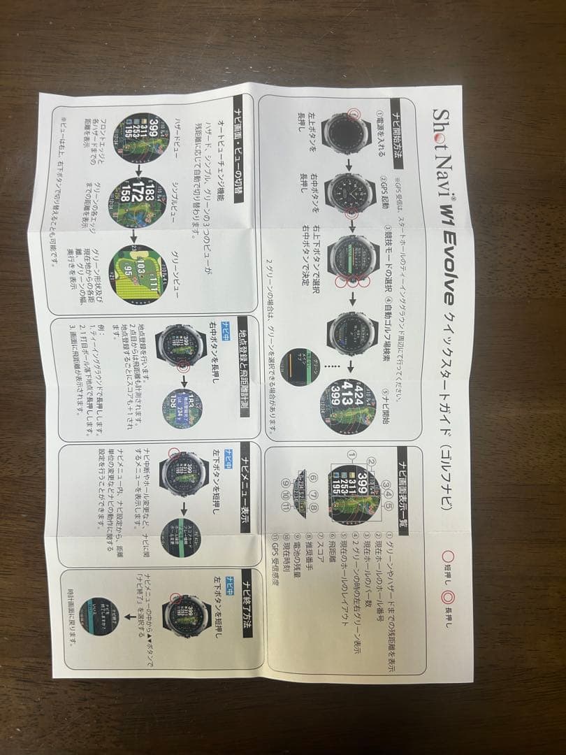 ゴルフウォッチ ShotNavi W1 Evolve GPSナビ ゴルフウォッチ ShotNavi W1 Evolve GPSナビ