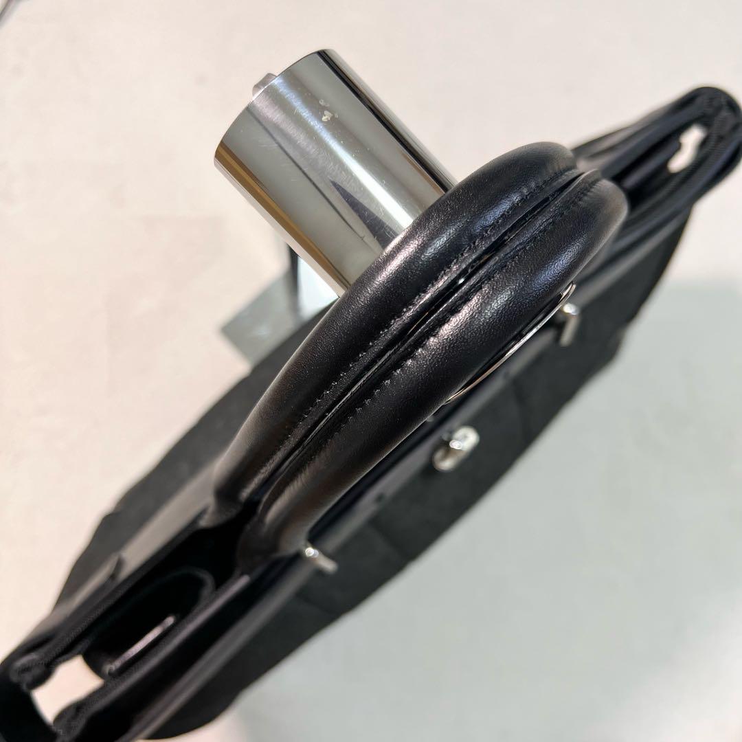 美品 PORTER フォーク ブリーフケース A4収納 ハンドバッグ BLACK