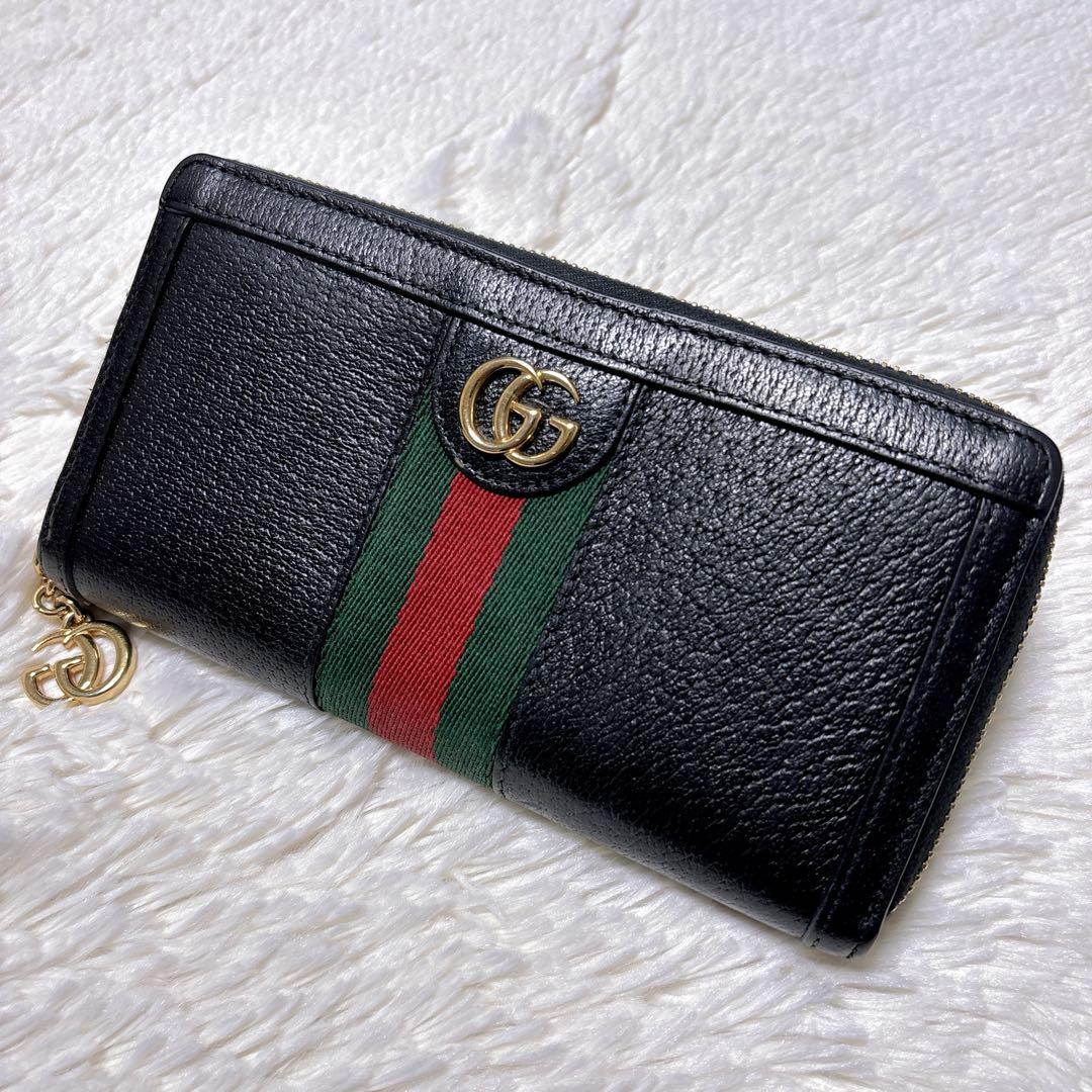 ♡付属品完備♡GUCCI マーモント シェリーライン 長財布 ファスナー黒 金具 ♡付属品完備♡GUCCI マーモント シェリーライン 長財布 ファスナー黒 金具