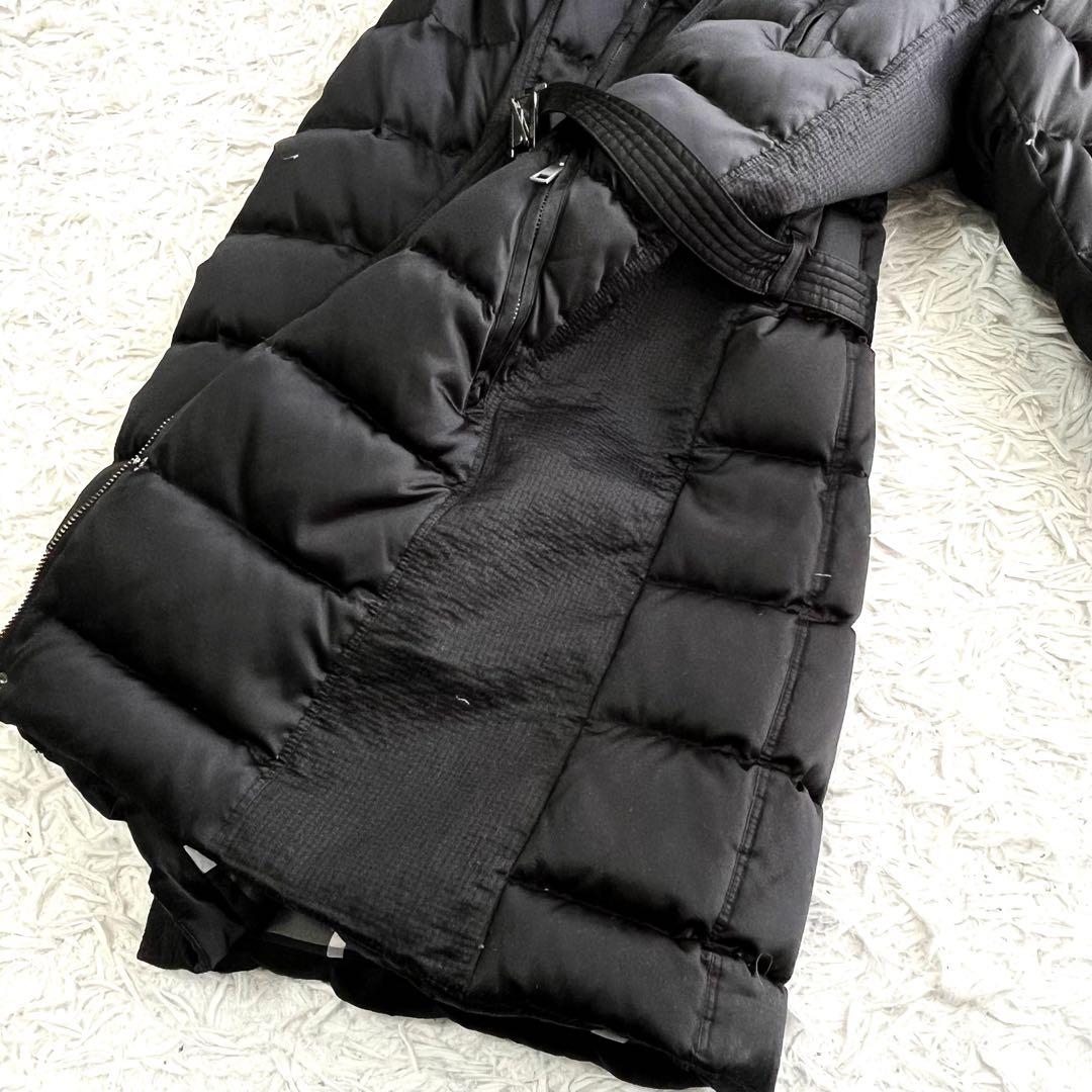 【極美品】バーバリー ダウンコート フォックスファー ノバチェック 黒 S相当 画像6
