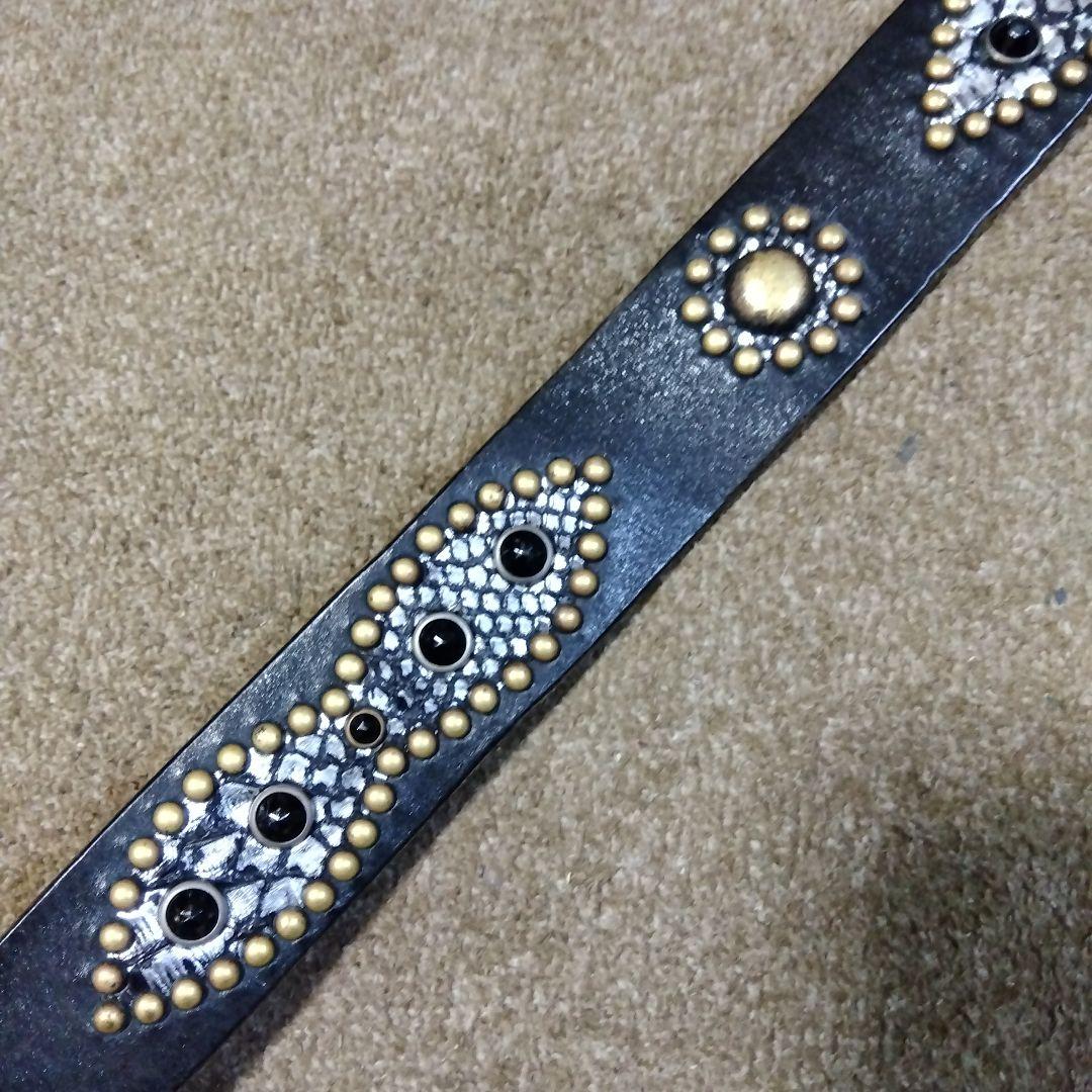 ね*う様 HTC レザースタッズベルト ベルト穴良く確認してください