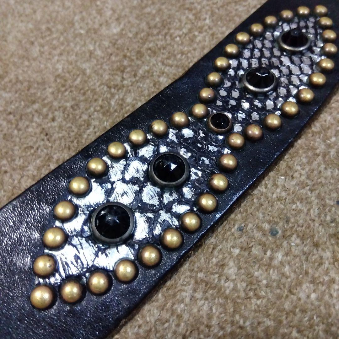 ね*う様 HTC レザースタッズベルト ベルト穴良く確認してください