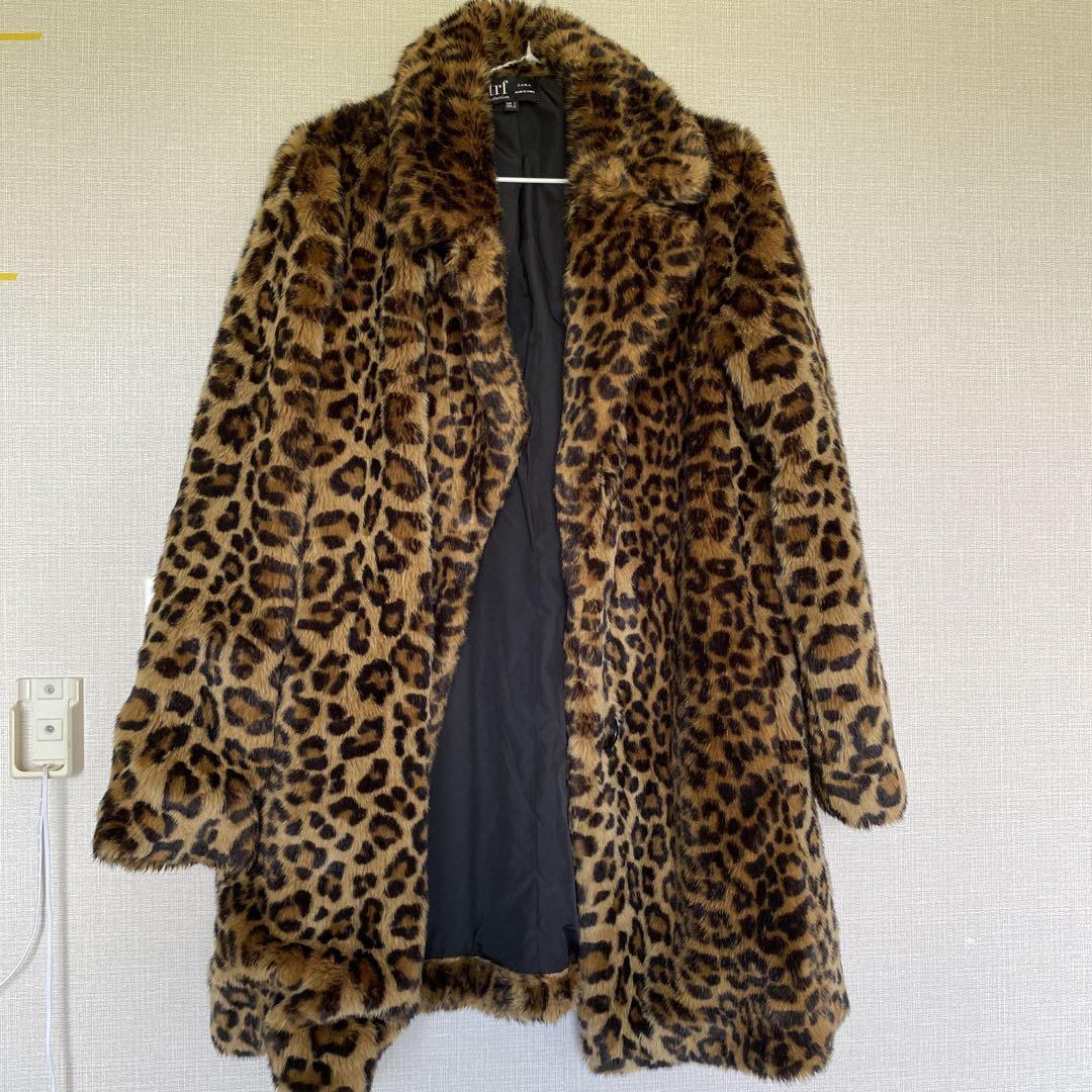 ZARA レオパード柄 ファーコート ZARA trf collection レオパード柄ファーコート L - メルカリ