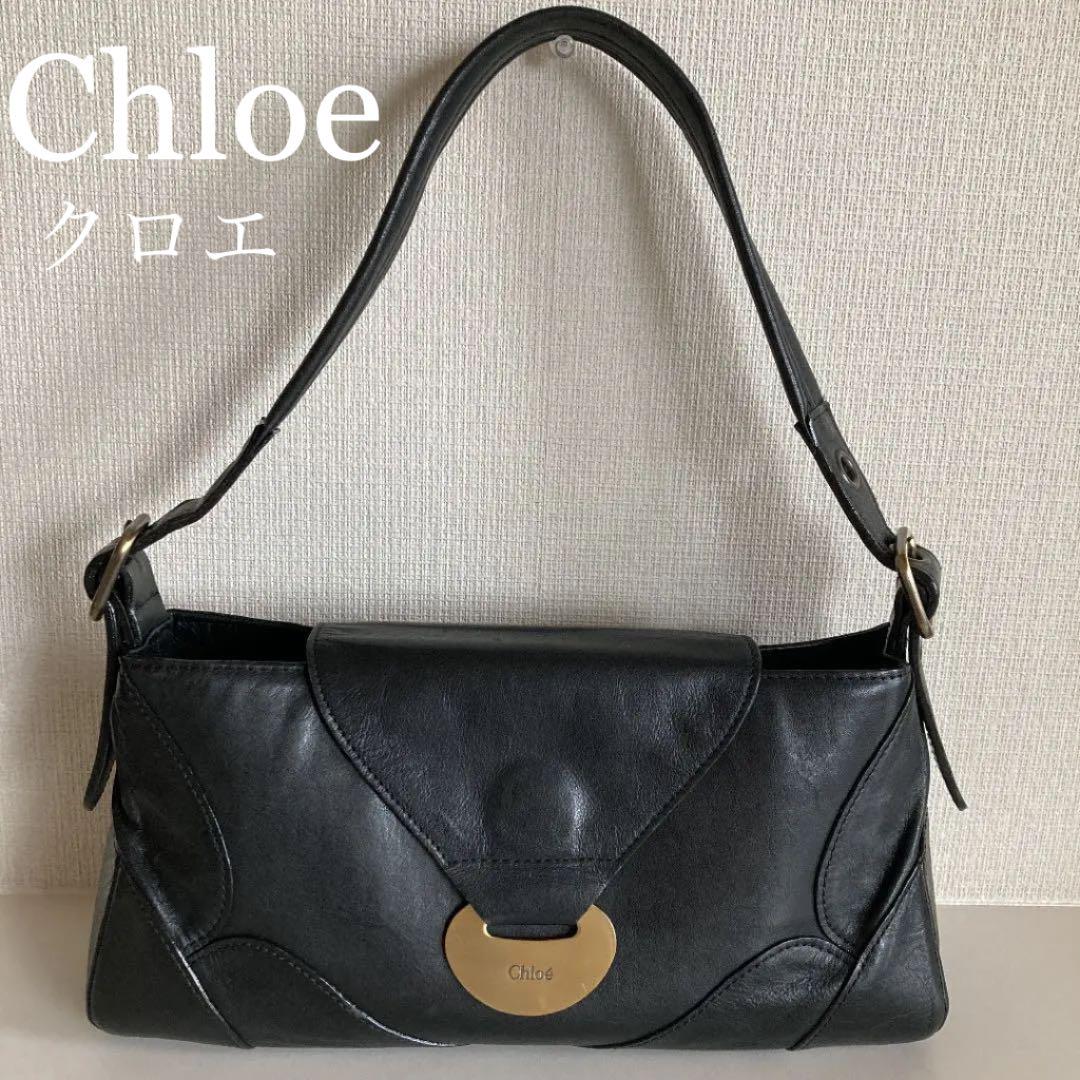 クロエ Chloe ◾️ワンショルダーバッグ レザー 黒 クロエ Chloe ◾️ワンショルダーバッグ レザー 黒