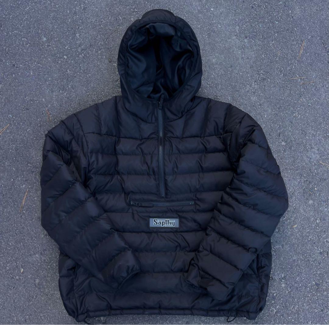 マイクロダウン ブラック ダウンジャケット student apathM