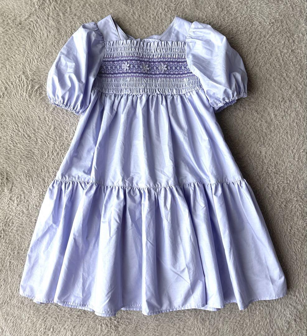 美品 ANNA SUI miniアナスイ スモッキングティアードワンピース