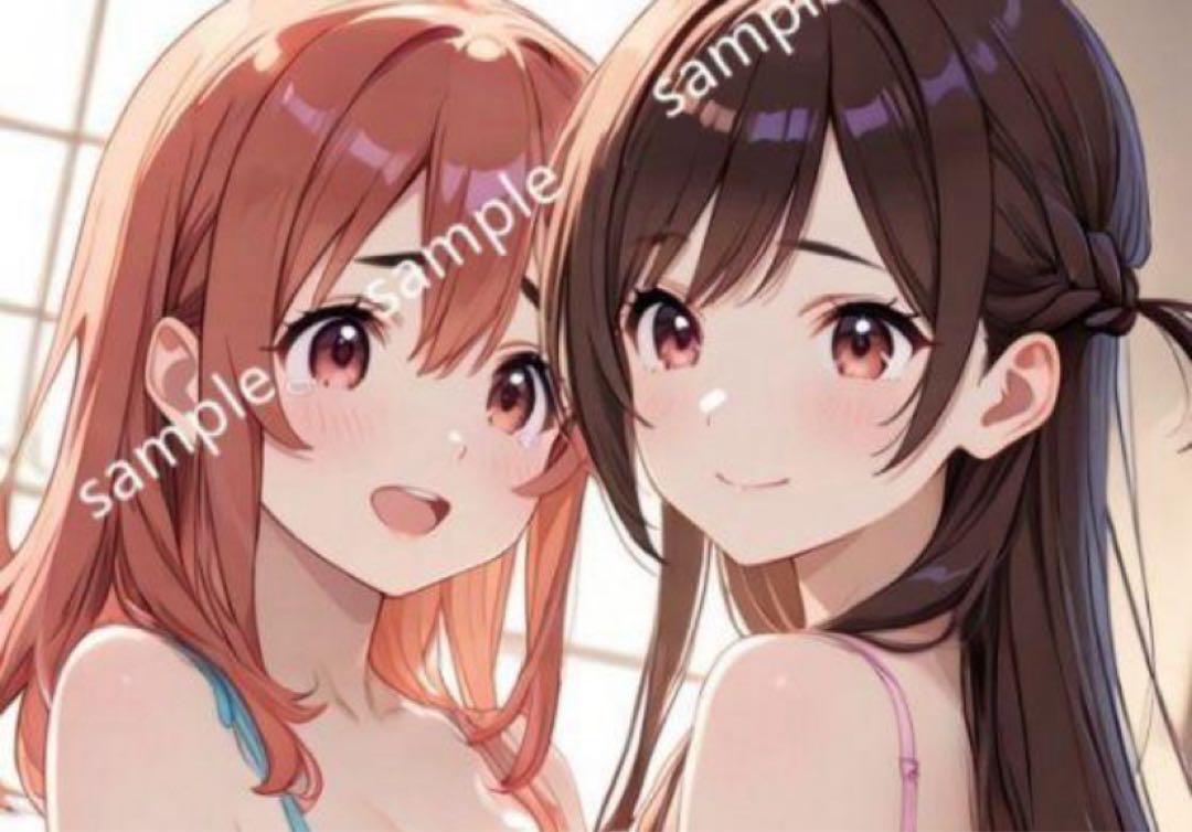高品質バスタオル、タペストリー、水原千鶴、桜沢墨美少女