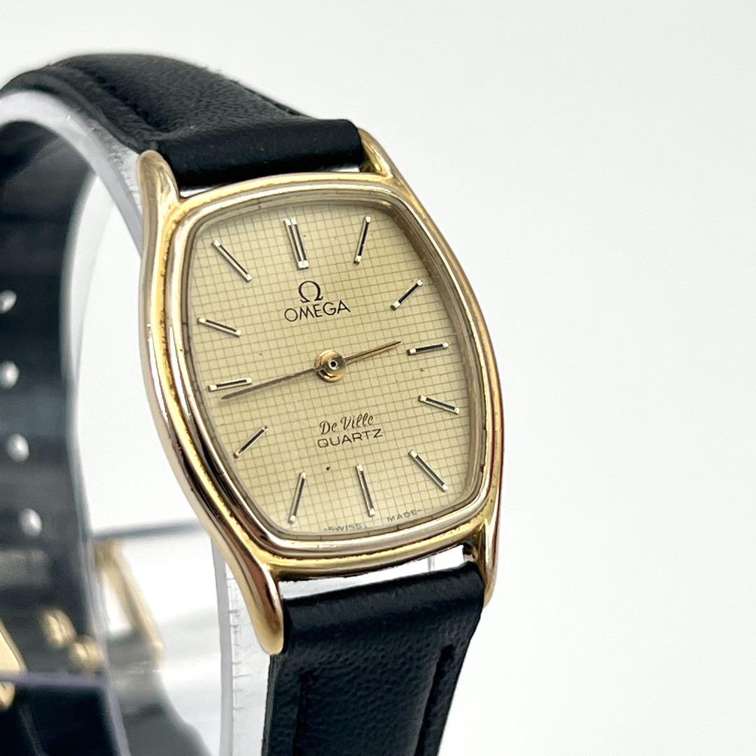 新品ベルト OMEGA DEVILLE レディース 腕時計 ゴールド クォーツ