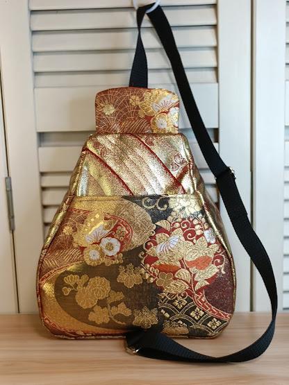 ゆみりん　帯　リメイク　リュック ボディバッグ