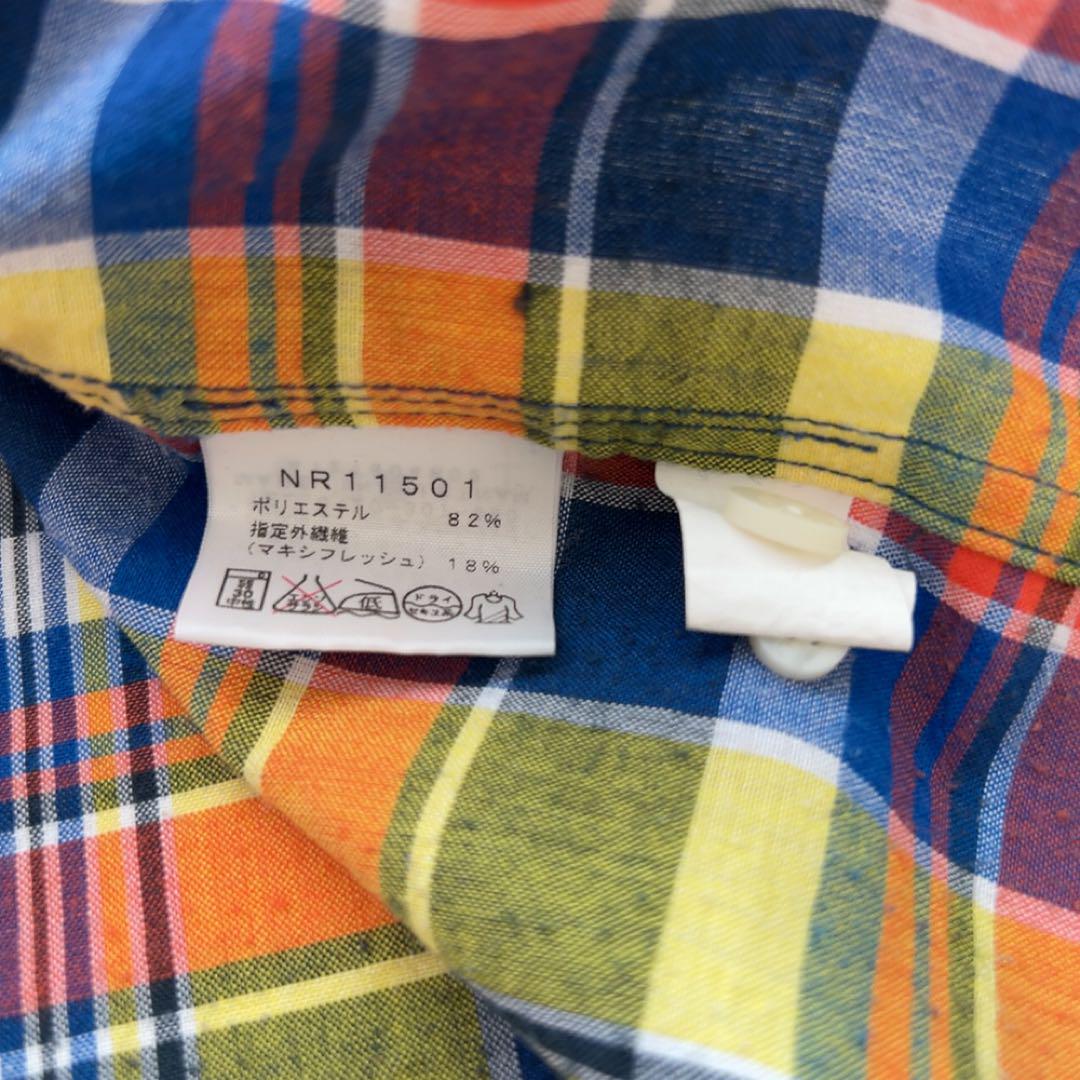 メンズ　men's ザノースフェイス　長袖シャツ　チェック柄　L