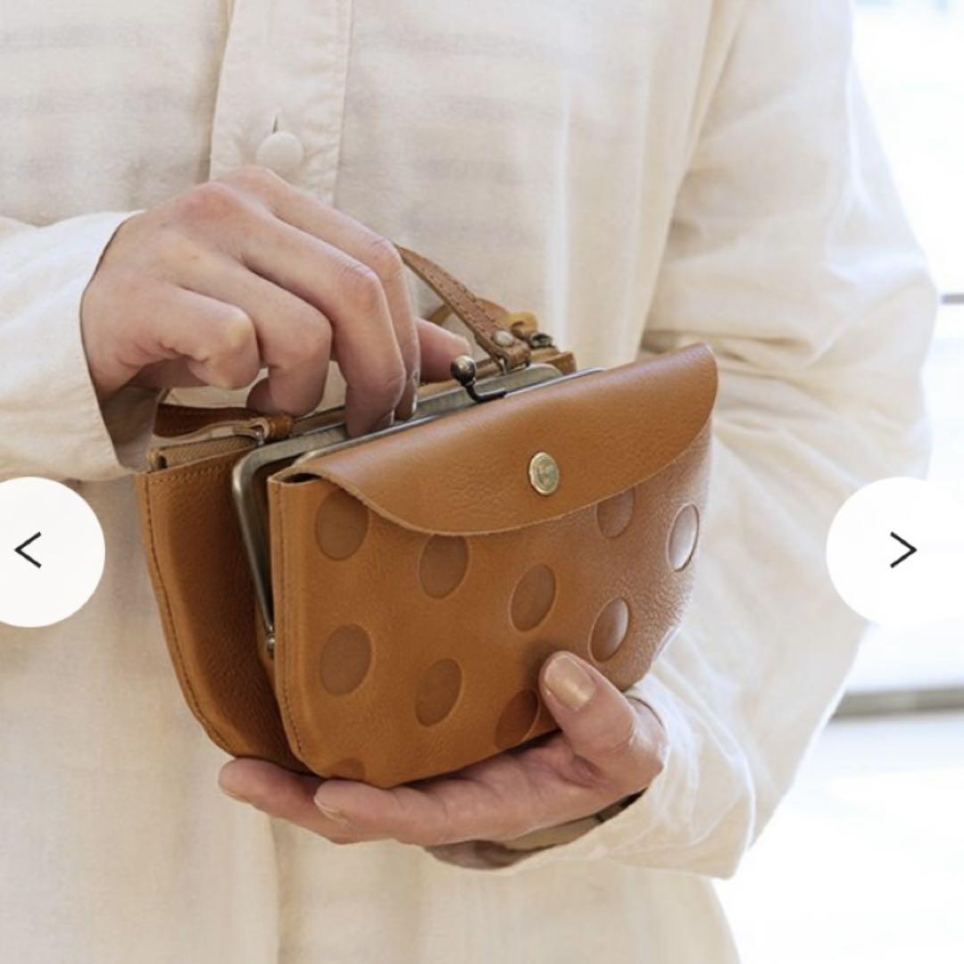 新品 Kanmi. カンミ キャンディ がまロ トート ウォレット 本革