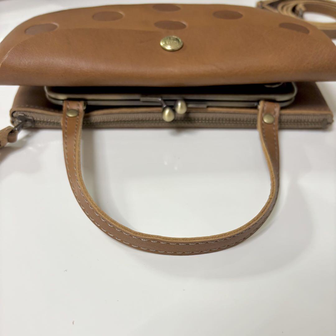 新品 Kanmi. カンミ キャンディ がまロ トート ウォレット 本革