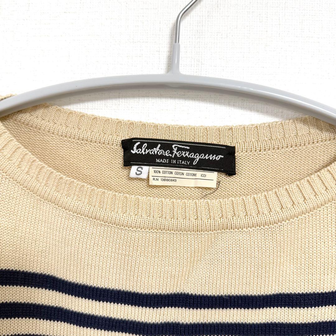Salvatore Ferragamo シルクコットン半袖ニットBEIGE S