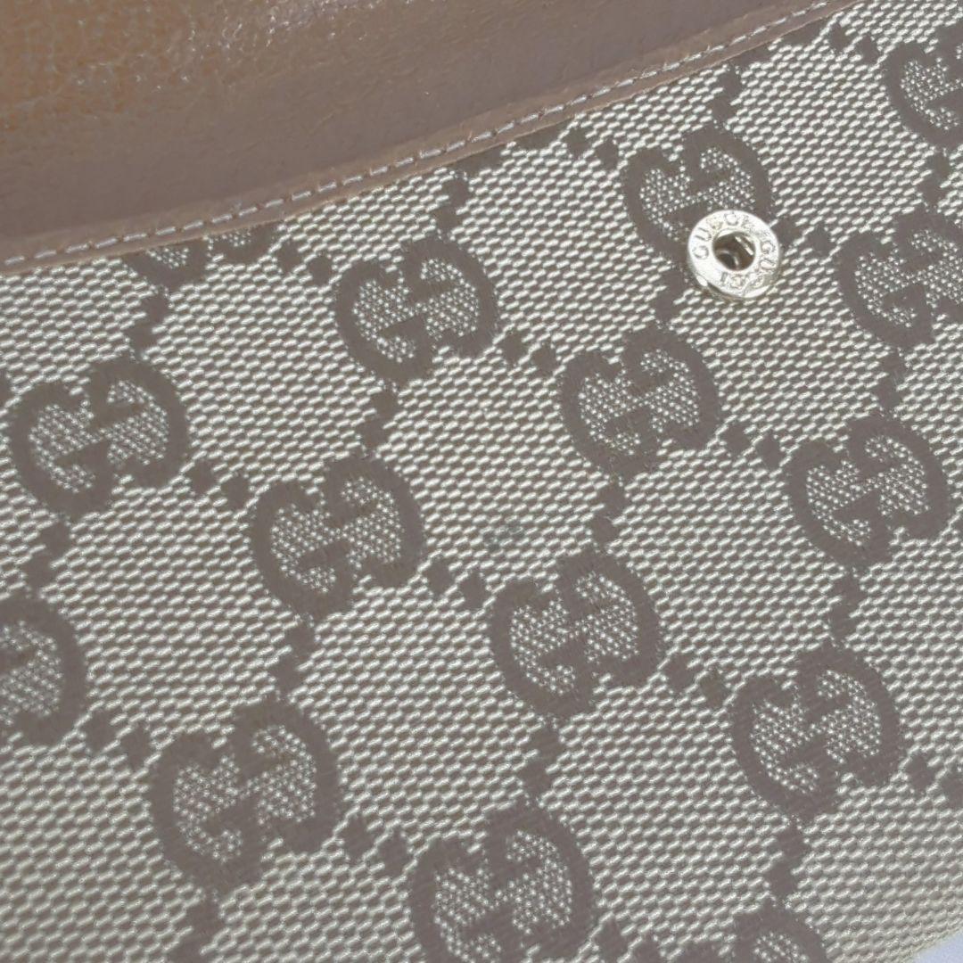 【美品】GUCCI グッチ GG柄 フラップ 長財布