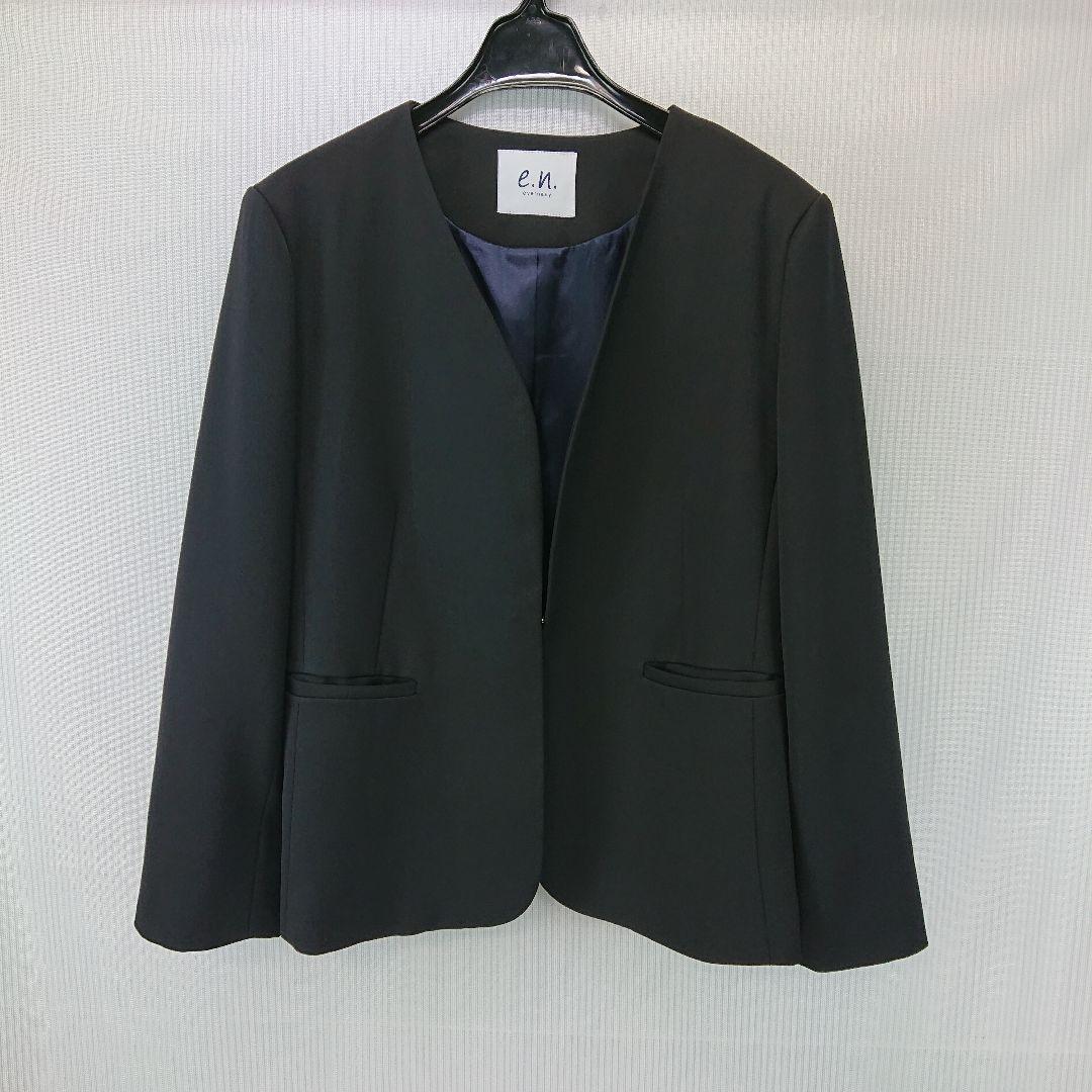 a697 evernavy/エバーネイビー ノーカラージャケット 未使用