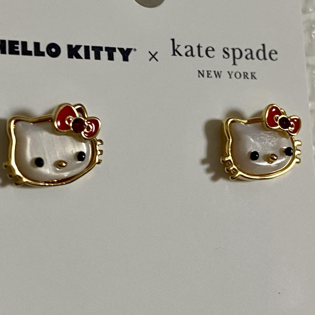 HELLO KITTY x kate spade コラボ ピアス - メルカリ