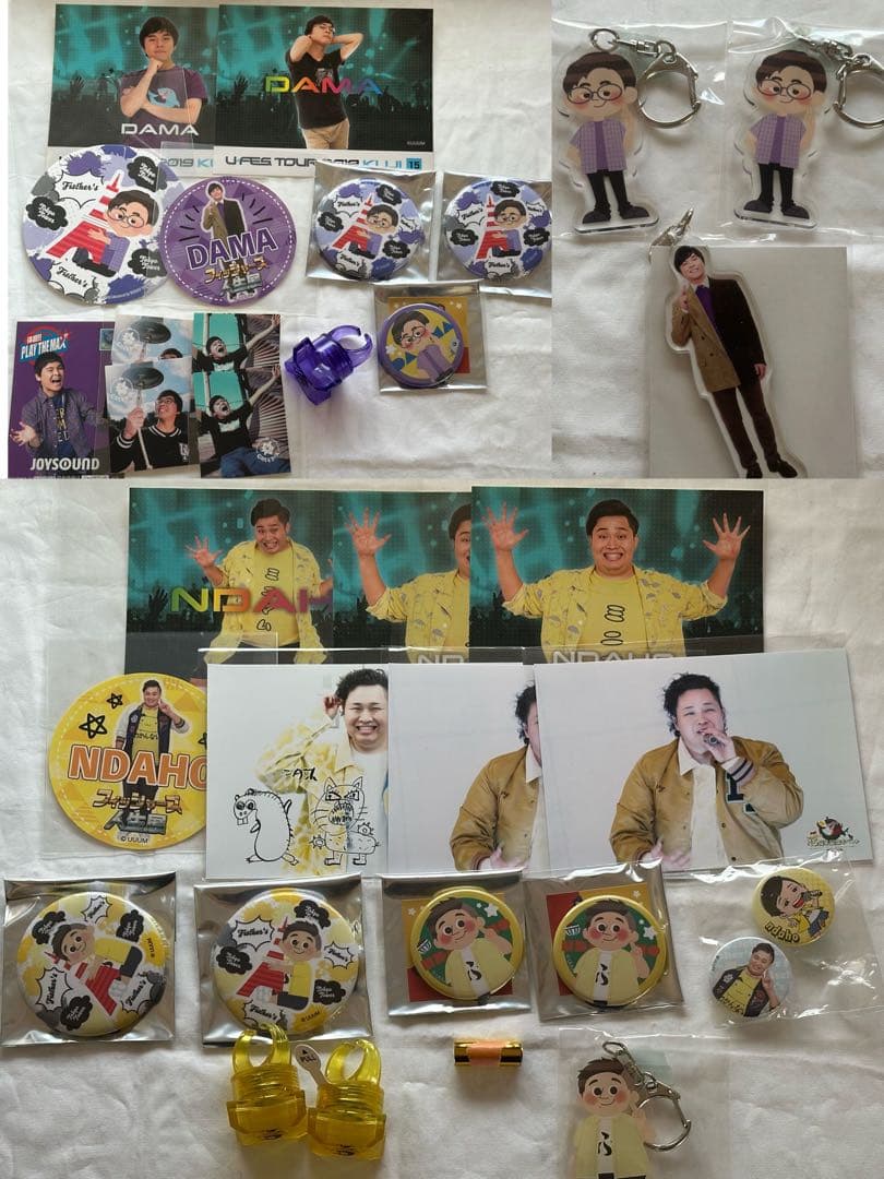 ンダホ ダーマ フィッシャーズ まとめ売りセット 缶バッジ アクキー ブロマイド新品、♥