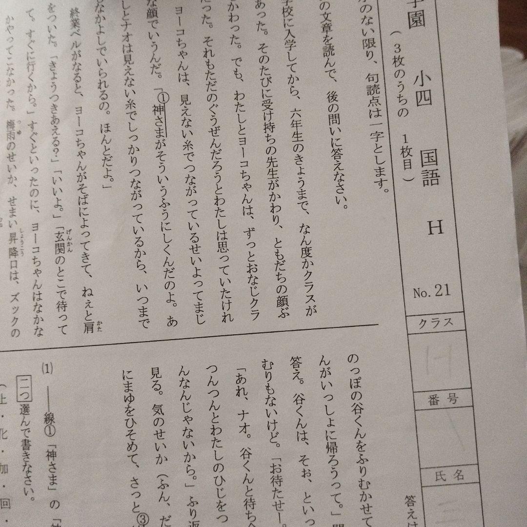 2023年度 浜学園小4 復習テストH　理科&社会1年分 2023年度 浜学園小4 復習テストH 4教科1年分 - メルカリ