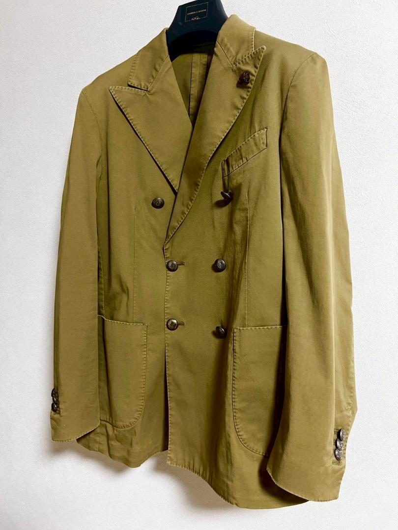 【極美品】GABRIELE PASINI　カーキ ダブルブレストジャケット
