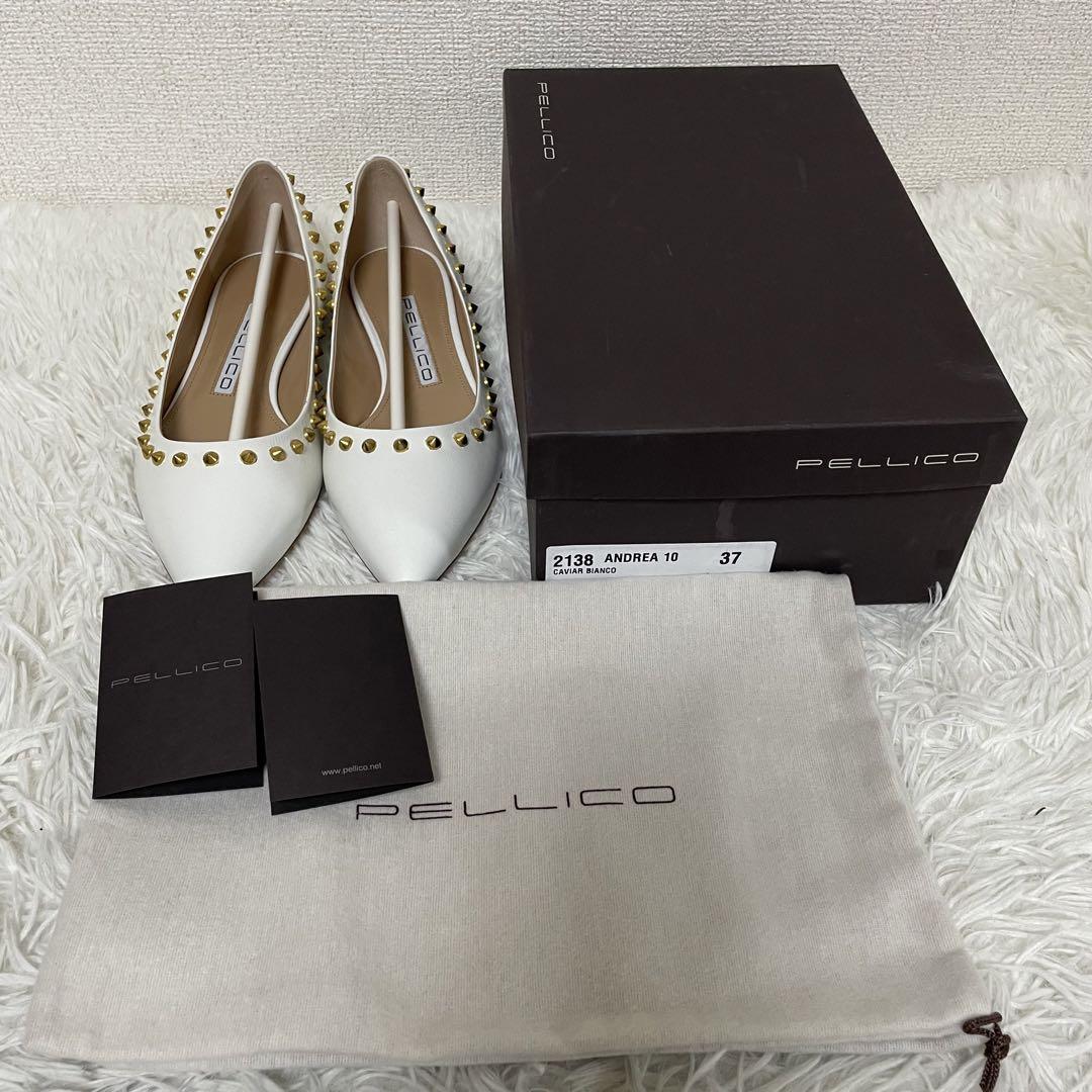 ⭐️新品未使用⭐️ PELLICO アンドレア　スタッズパンプス　ポインテッドトゥ