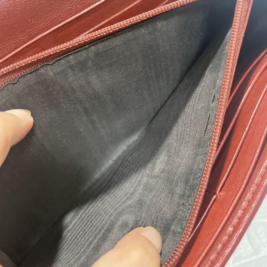 GUCCI✨長財布　インターロッキング　GGキャンバス 金具ロゴ　ボルドー