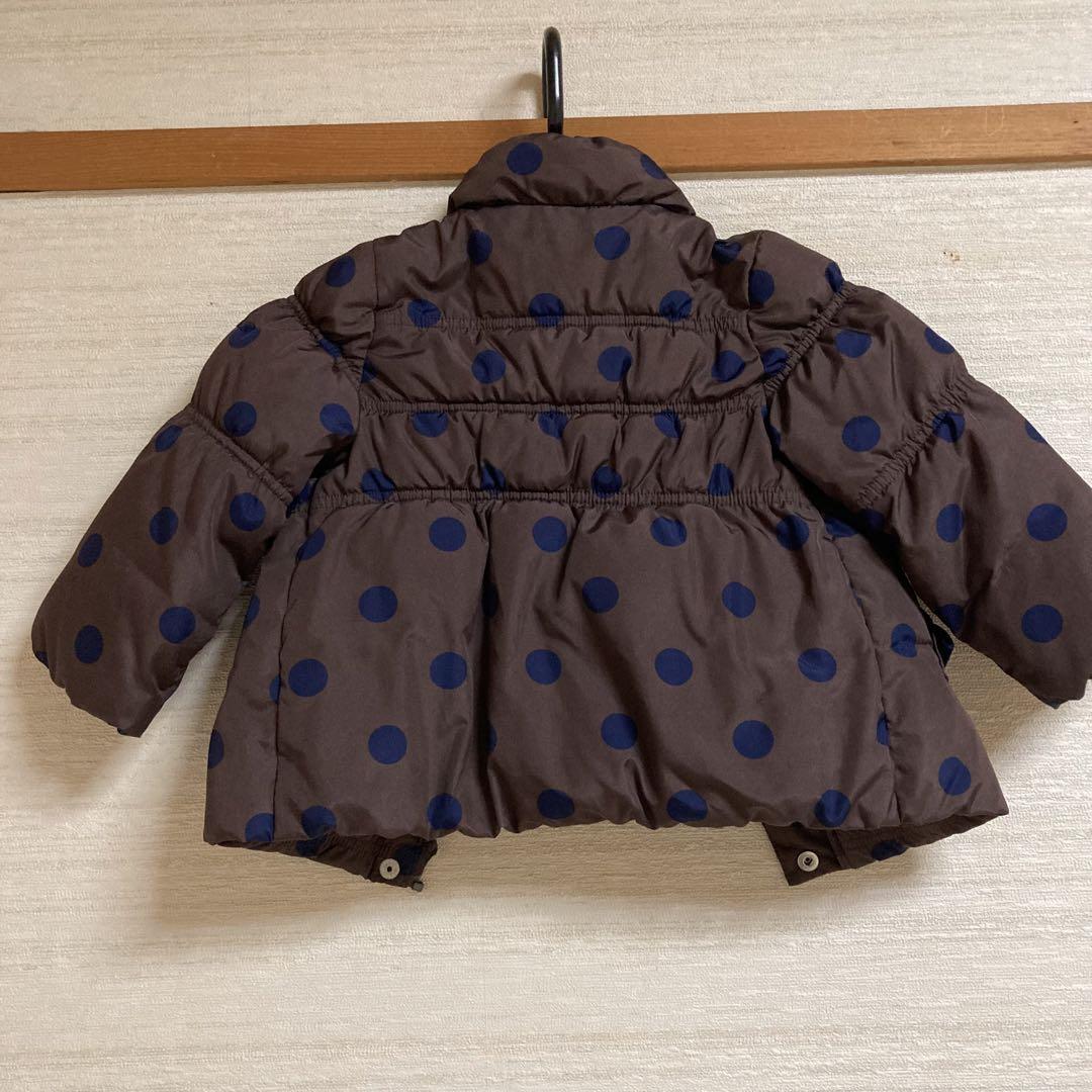 お歳暮 ベビー用　アウター ブラウン水玉　90 べべ　Bebe