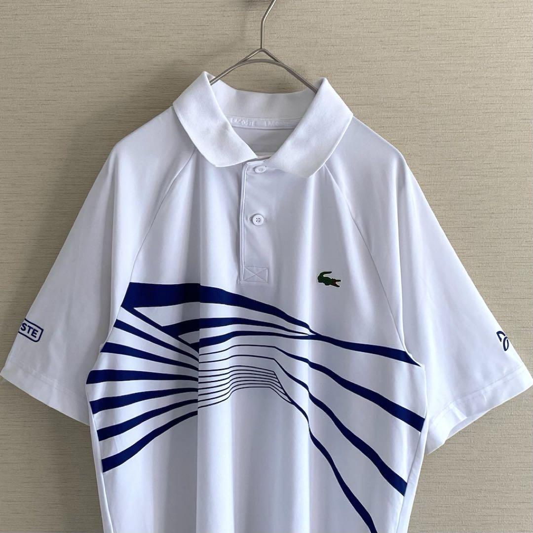 LACOSTE NOVAK DJOKOVIC ポロシャツ　テニス　ストライプ　M
