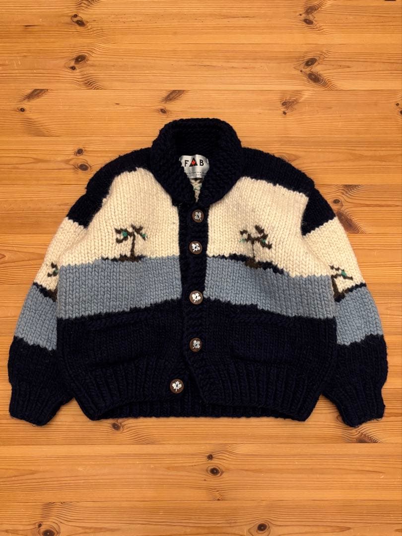 FAB Wool Cowichan Sweater CANADA製 L相当目立った傷や汚れなし