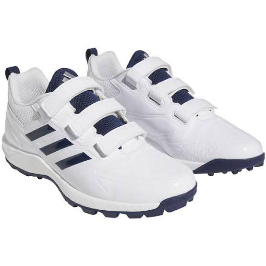 adidas トレーニングシューズ 24.5cm ホワイト/ネイビー