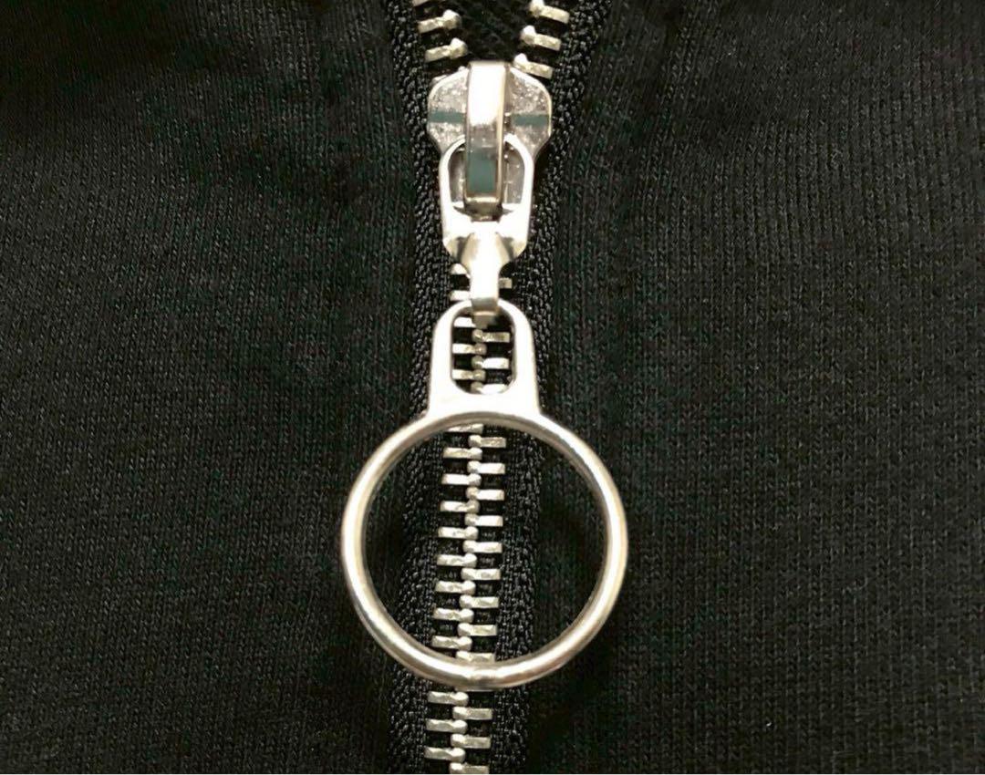 NUMBER NINE ハーフジップ スウェット デカロゴ 黒