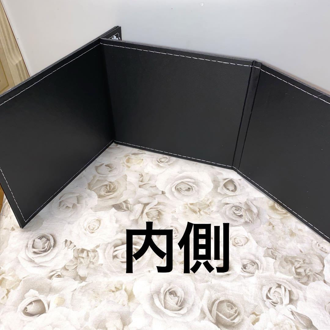 手鏡 鏡（折り畳み）大 デジタル時計（折り畳み）薔薇 手描き