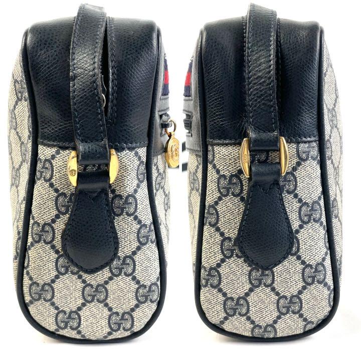極美品 ネイビー シェリーライン 0pM7J-m61630467770 GUCCIオールドグッチ ショルダーバッグ 最大15%セット割