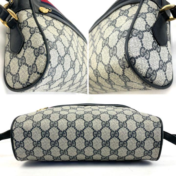 極美品 ネイビー シェリーライン 0pM7J-m61630467770 GUCCIオールドグッチ ショルダーバッグ 最大15%セット割