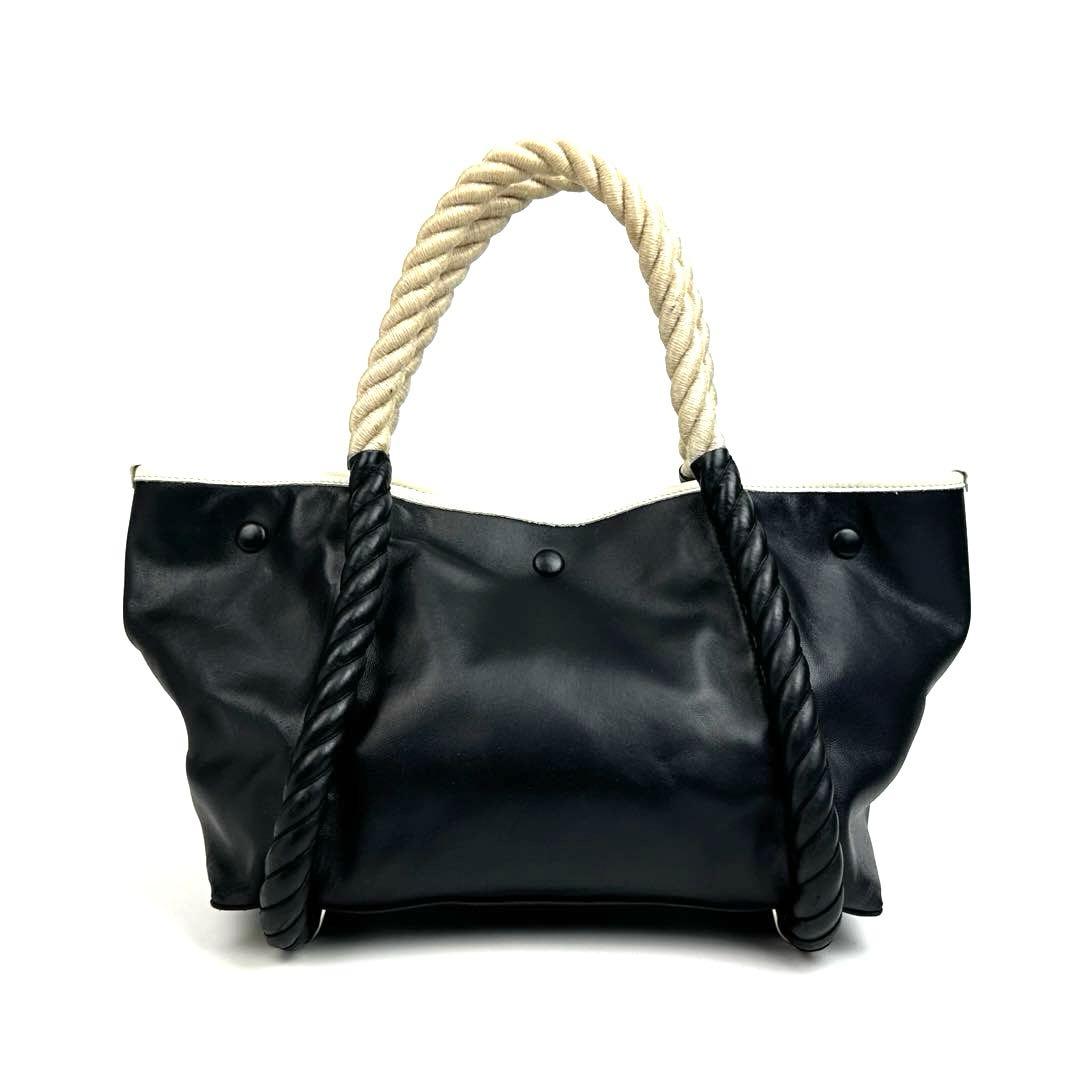 【美品】バレンシアガ エブリデイ ロープ ハンドバッグ ブランドロゴ レザー 黒 【美品】バレンシアガ エブリデイ ロープ ハンドバッグ ブランドロゴ レザー 黒