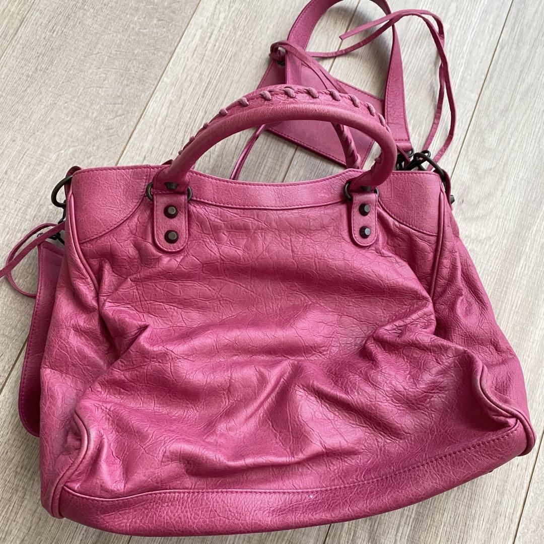 BALENCIAGA バレンシアガ シティ ピンク バレンシアガ BALENCIAGA ジャイアントシティ 2WAYバッグ 173084