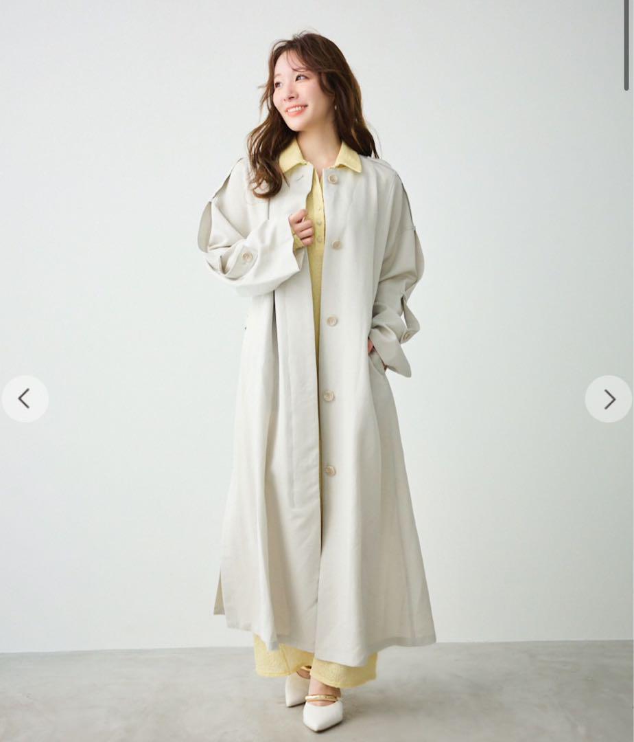 【完売品】Aimeine エメイン　ノーカラートレンチコート