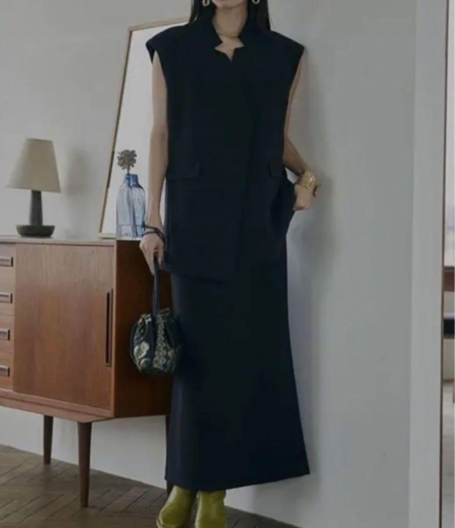 Ameri OTONA WRAP VEST SET UP DRESS