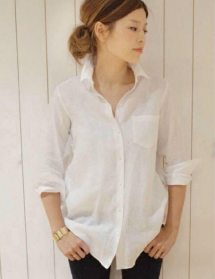 極美品✨　ドゥーズィエムクラス　イタリア製生地　LINEN ワイヤー シャツ