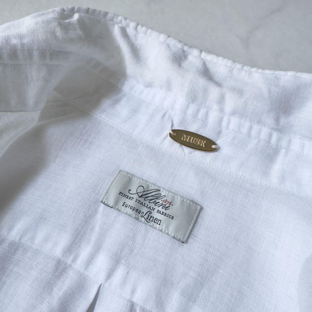 極美品✨　ドゥーズィエムクラス　イタリア製生地　LINEN ワイヤー シャツ