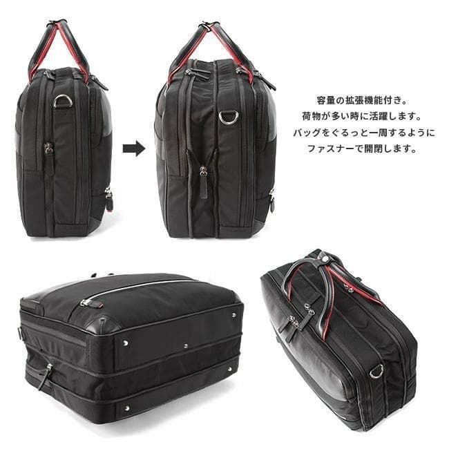 タケオキクチ 定価37400円 黒 2WAY 多機能 ビジネスバッグ B4 撥水