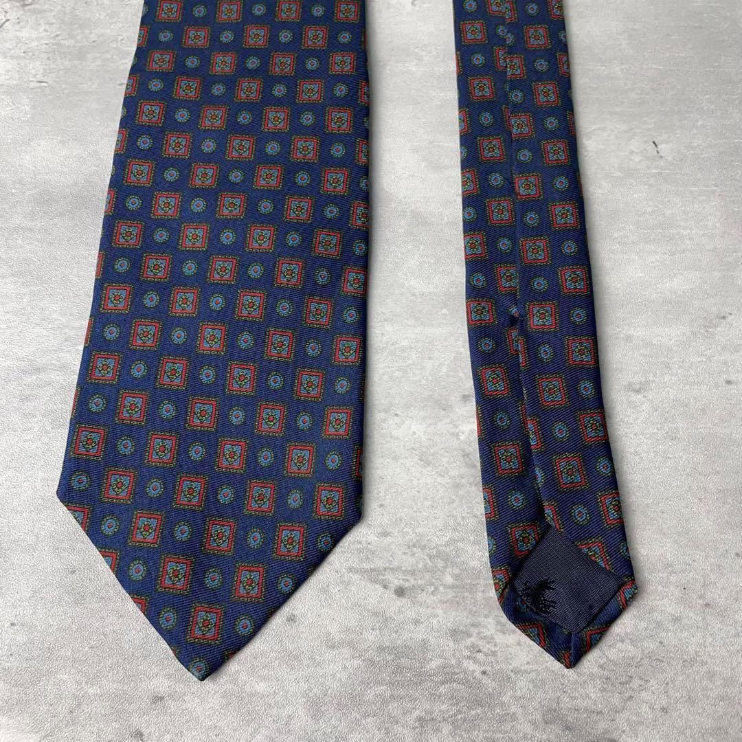 【美品】BrooksBrothers ネクタイ ネイビー 紺 ドット 小紋柄 米国製 Brooks Brothers 小紋柄 ドット柄 ネクタイ 紺 ネイビー