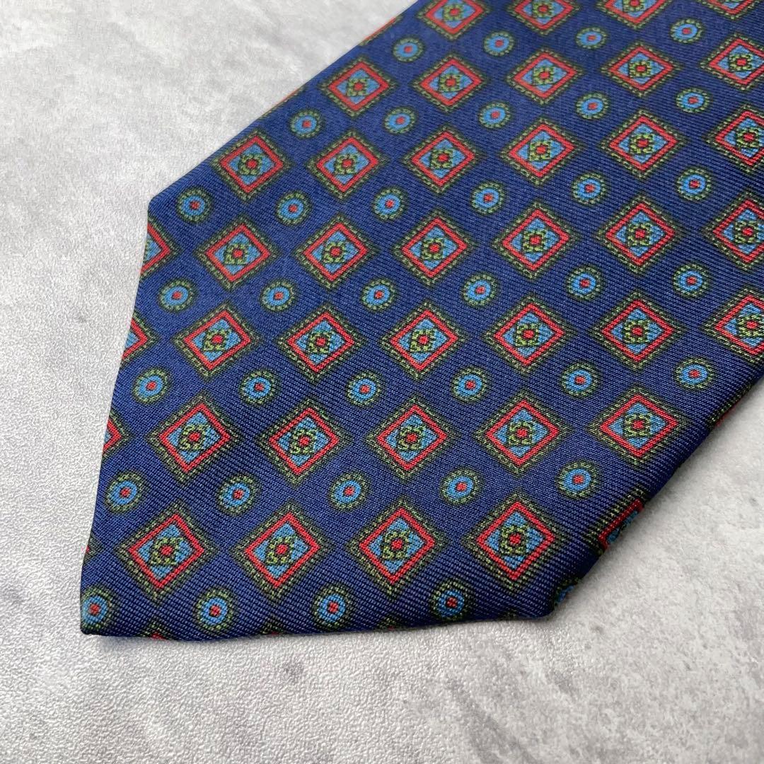 【美品】BrooksBrothers ネクタイ ネイビー 紺 ドット 小紋柄 米国製 Brooks Brothers 小紋柄 ドット柄 ネクタイ 紺 ネイビー