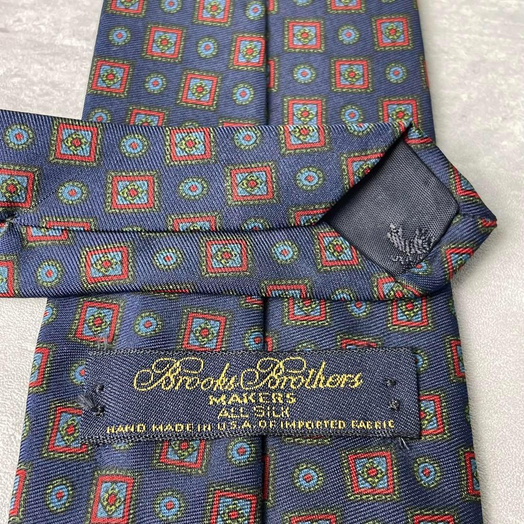 米国製 Brooks Brothers 小紋柄 ドット柄 ネクタイ 紺 ネイビー