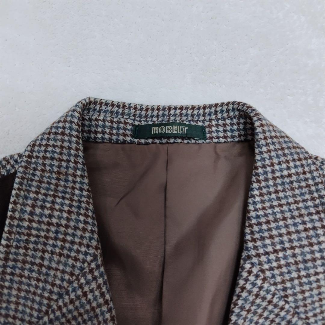 美品 ロベルト ツイード ジャケット メンズ レディース ユニセックス クルミ