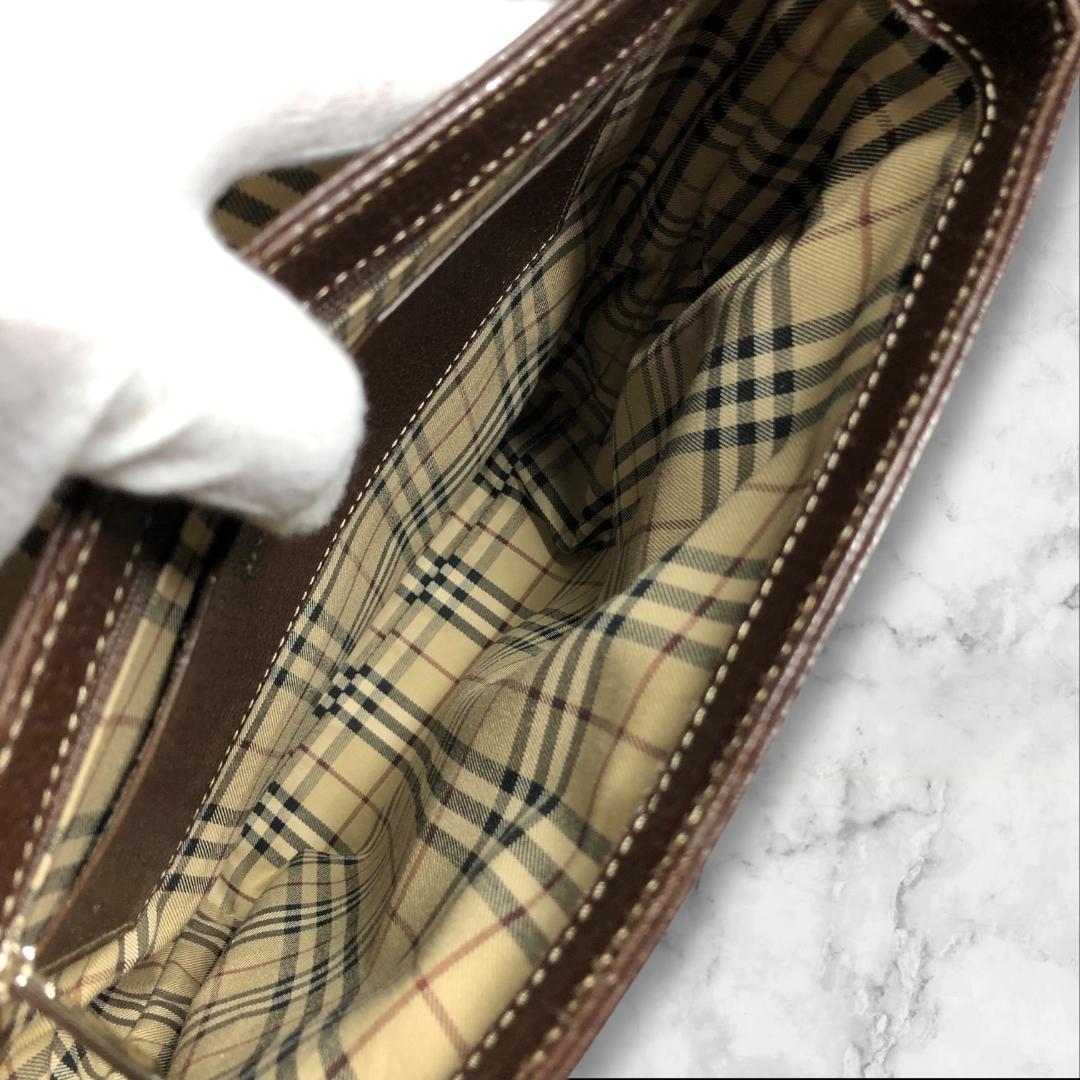 バーバリー BURBERRY ショルダーバッグ ノバチェック柄 ロゴモチーフ