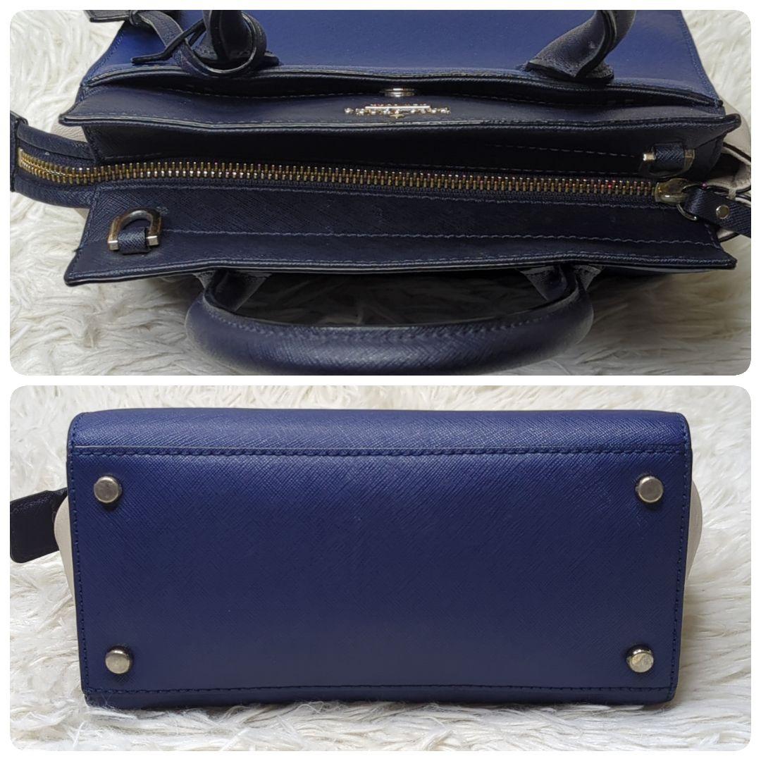 ケイトスペード キャメロンストリート ショルダー ブルー レザー 2way 美品✨ケイトスペード キャメロンストリート ショルダー ブルー