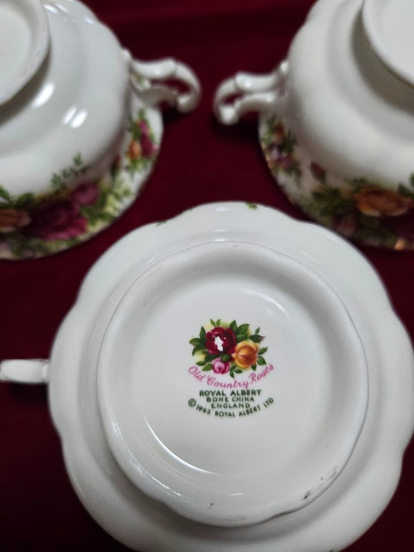 ロイヤルアルバート カントリーローズ3客セット目立った傷や汚れなし