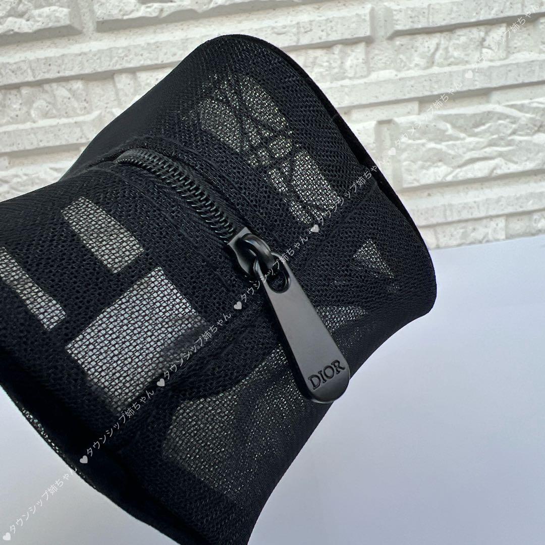 ケンケン 　DIOR ブラックメッシュポーチ 箱付き　新品2点